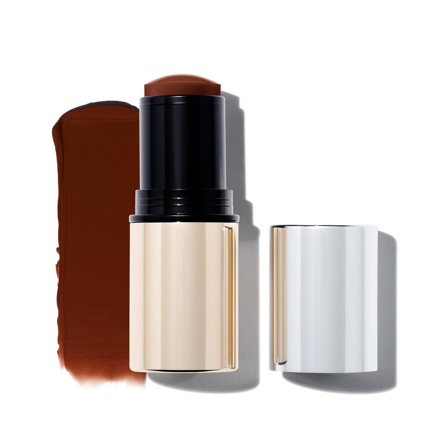 MAKE Beauty Heat Stroke Cream Blush Stick for Cheeks with Natural Hydrating Dewy Finish. Creamy Gel Blush Balm - Shade Bask, Coral Pink Cheek Tint